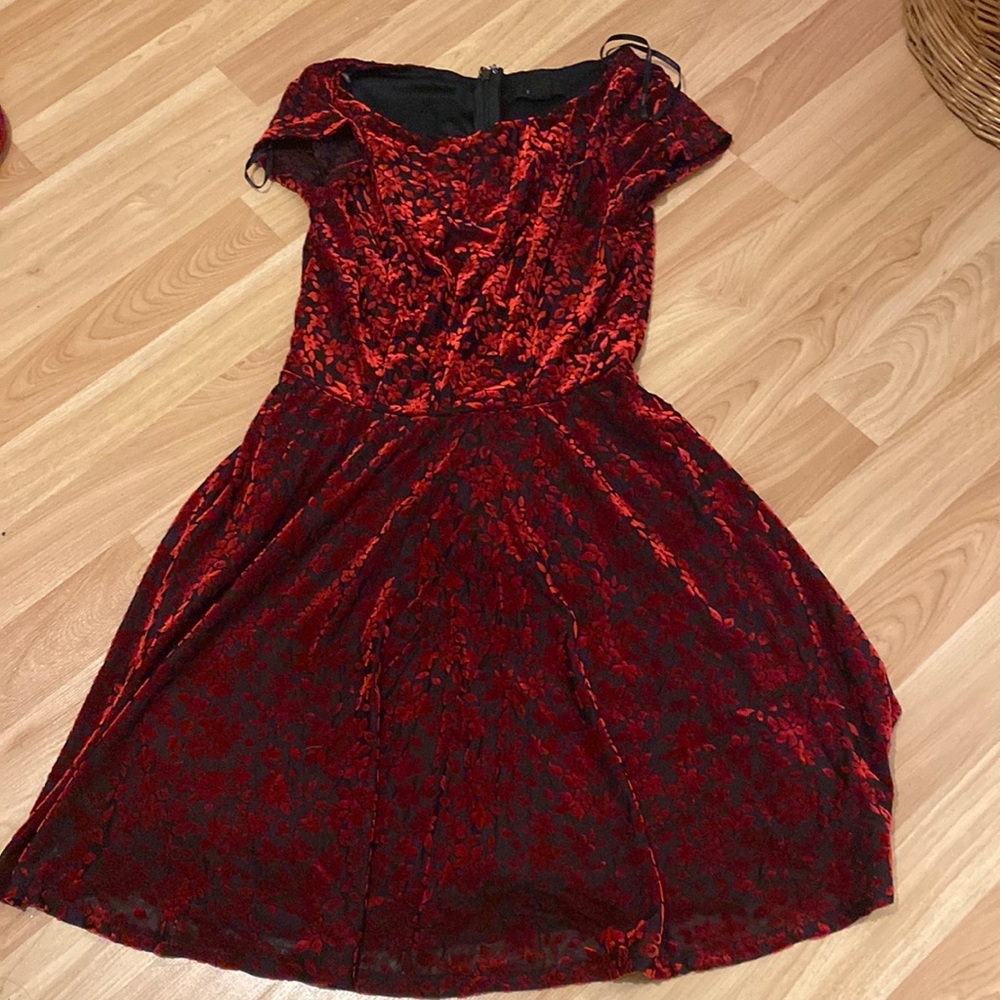 Red Velvet Cocktail Dress